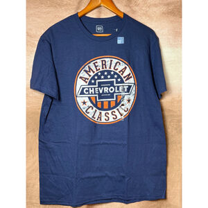 GM Official Chevrolet American Classic Graphic Tee Navy‎ Size M NWT